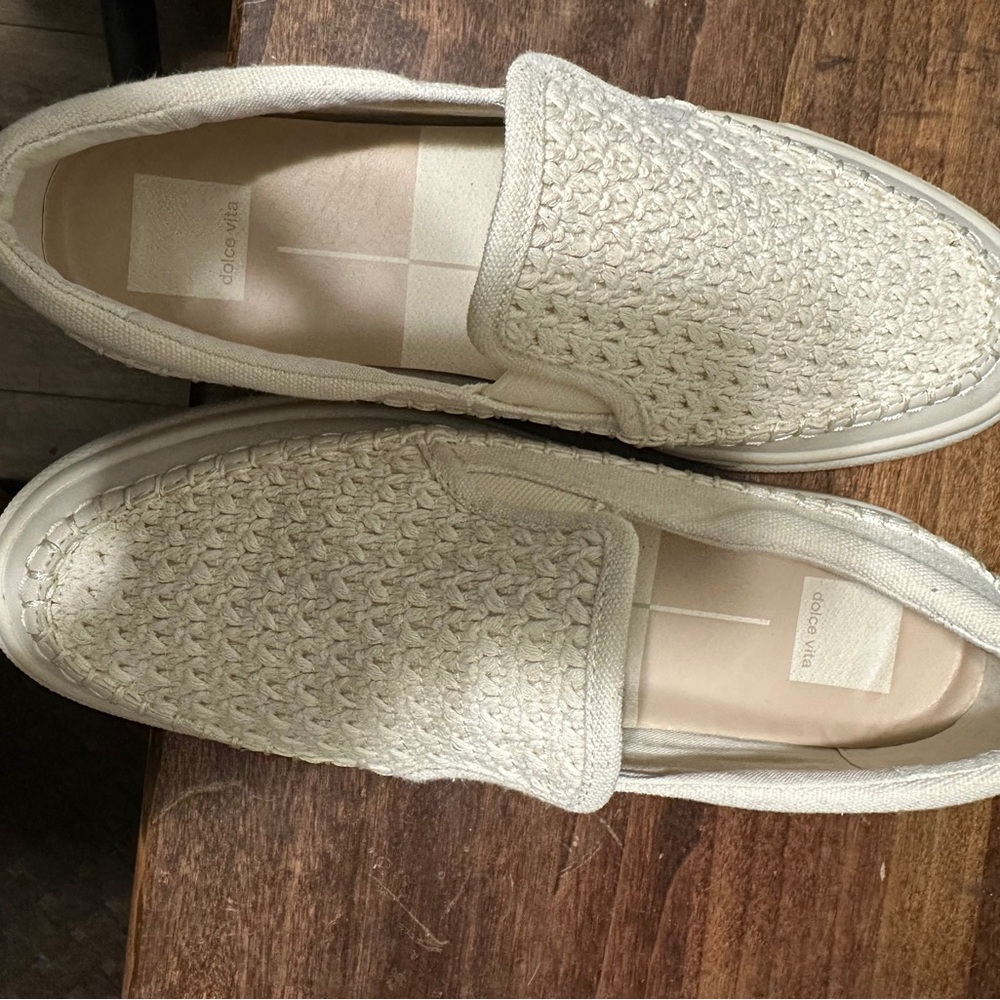 Dolce Vita Woven Cream Slip-Ons